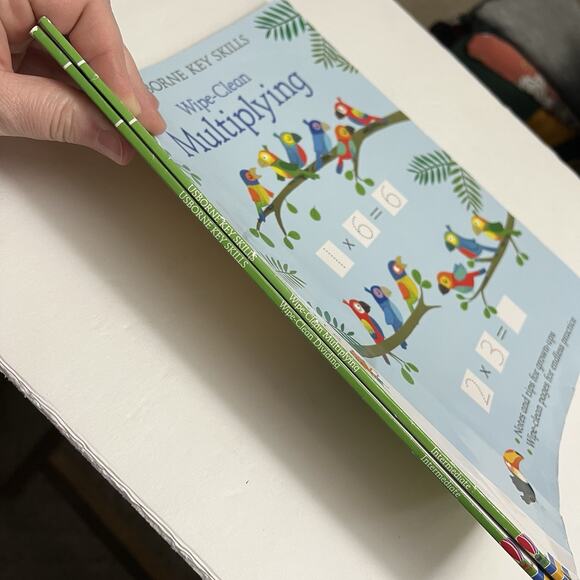 Usborne Multiplying Dividing Wipe Clean Erasable Activity Books Set Of 2 Math - Picture 15 of 15